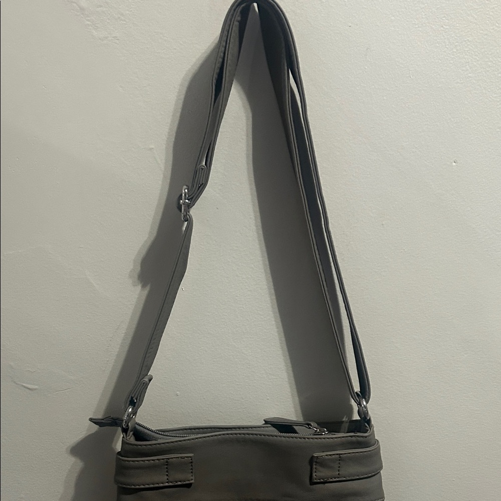 Chic Gray Women's Messenger Bag - Picture 6 of 7